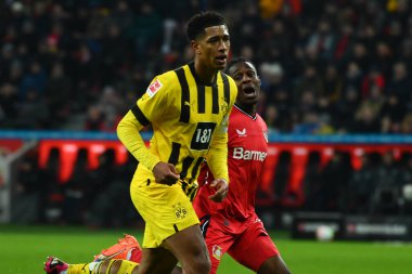 LEVERKUSEN, GERMANY - 29.01.23: Jude Bellingham. The Bundesliga match FC Bayer 04 Leverkusen vs Borussia Dortmund at BayArena