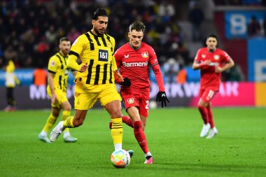 LEVERKUSEN, GERMANY - 29.01.23: The Bundesliga match FC Bayer 04 Leverkusen vs Borussia Dortmund at BayArena