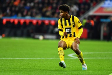 LEVERKUSEN, GERMANY - 29.01.23: Karim Adeyemi. The Bundesliga match FC Bayer 04 Leverkusen vs Borussia Dortmund at BayArena