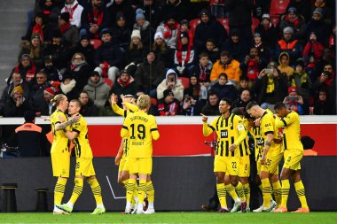 LEVERKUSEN, GERMANY - 29.01.23: The Bundesliga match FC Bayer 04 Leverkusen vs Borussia Dortmund at BayArena