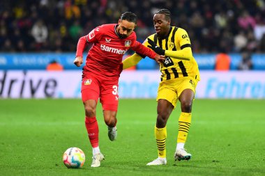 LEVERKUSEN, GERMANY - 29.01.23: The Bundesliga match FC Bayer 04 Leverkusen vs Borussia Dortmund at BayArena