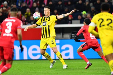 LEVERKUSEN, GERMANY - 29.01.23: Niklas Suele. The Bundesliga match FC Bayer 04 Leverkusen vs Borussia Dortmund at BayArena