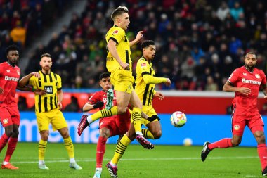 LEVERKUSEN, GERMANY - 29.01.23: The Bundesliga match FC Bayer 04 Leverkusen vs Borussia Dortmund at BayArena