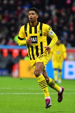 LEVERKUSEN, GERMANY - 29.01.23: Jude Bellingham. The Bundesliga match FC Bayer 04 Leverkusen vs Borussia Dortmund at BayArena