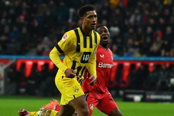 LEVERKUSEN, GERMANY - 29.01.23: Jude Bellingham. The Bundesliga match FC Bayer 04 Leverkusen vs Borussia Dortmund at BayArena