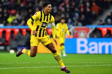 LEVERKUSEN, GERMANY - 29.01.23: Jude Bellingham. The Bundesliga match FC Bayer 04 Leverkusen vs Borussia Dortmund at BayArena