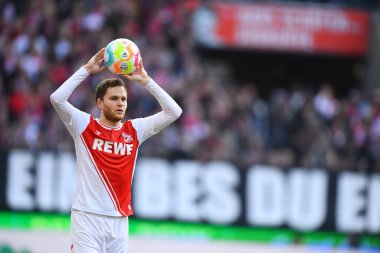 COLOGNE, ALMANY - 04.02.23: Maç 1 'de. Bundesliga 1.FC Koeln RB Leipzig 'e karşı RHEIN ENERGIE STADION