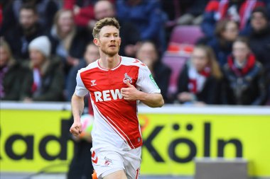 COLOGNE, ALMANY - 04.02.23 Florian Kainz. Maç 1 'de. Bundesliga 1.FC Koeln RB Leipzig 'e karşı RHEIN ENERGIE STADION