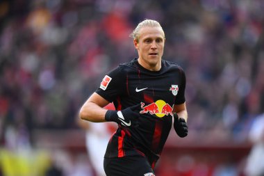 COLOGNE, ALMANY - 04.02.23 Xaver Schlager. Maç 1 'de. Bundesliga 1.FC Koeln RB Leipzig 'e karşı RHEIN ENERGIE STADION