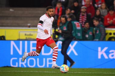 COLOGNE, GERMANY - 12.02.23: Linton Maina. The match of 1. Bundesliga 1. FC Koeln vs Eintracht Frankfurt at Rhein Energie Stadium