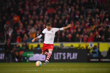 COLOGNE, GERMANY - 12.02.23: Benno Schmitz. The match of 1. Bundesliga 1. FC Koeln vs Eintracht Frankfurt at Rhein Energie Stadium