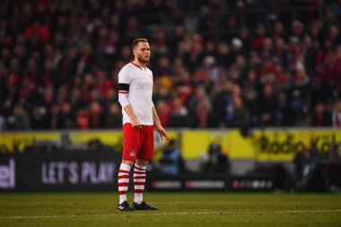 COLOGNE, GERMANY - 12.02.23: Benno Schmitz. The match of 1. Bundesliga 1. FC Koeln vs Eintracht Frankfurt at Rhein Energie Stadium