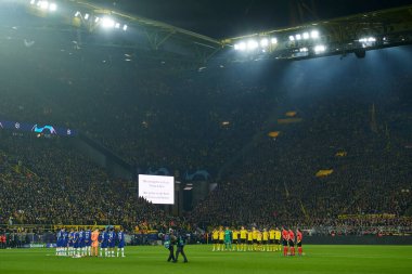 DORTMUND, GERMANY - 15.02.23: The match of match UEFA Champion League Borussia Dortmund vs FC Chelsea at SIGNAL IDUNA PARK