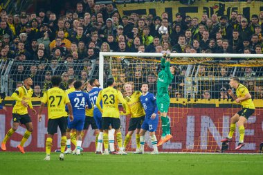 DORTMUND, GERMANY - 15.02.23: The match of match UEFA Champion League Borussia Dortmund vs FC Chelsea at SIGNAL IDUNA PARK