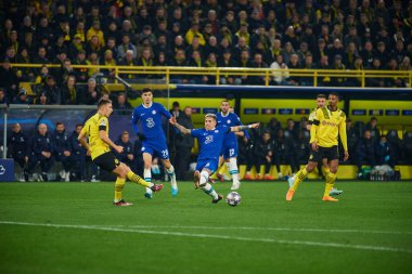 DORTMUND, GERMANY - 15.02.23: SIGNAL IDUNA PARK 'ta UEFA Şampiyonlar Ligi Borussia Dortmund FC Chelsea' ye karşı