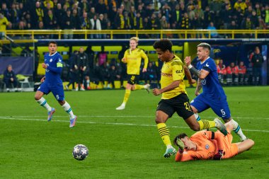DORTMUND, GERMANY - 15.02.23: Karim Adeyemi. The match of match UEFA Champion League Borussia Dortmund vs FC Chelsea at SIGNAL IDUNA PARK