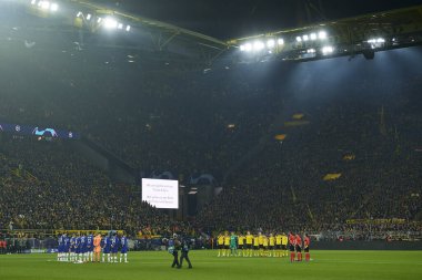 DORTMUND, GERMANY - 15.02.23: The match of match UEFA Champion League Borussia Dortmund vs FC Chelsea at SIGNAL IDUNA PARK
