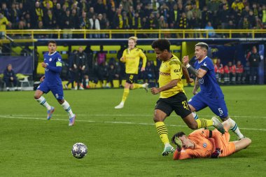 DORTMUND, GERMANY - 15.02.23: Karim Adeyemi. The match of match UEFA Champion League Borussia Dortmund vs FC Chelsea at SIGNAL IDUNA PARK