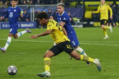 DORTMUND, GERMANY - 15.02.23: Karim Adeyemi. The match of match UEFA Champion League Borussia Dortmund vs FC Chelsea at SIGNAL IDUNA PARK