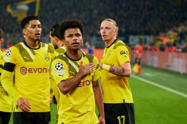 DORTMUND, GERMANY - 15.02.23: Karim Adeyemi. The match of match UEFA Champion League Borussia Dortmund vs FC Chelsea at SIGNAL IDUNA PARK