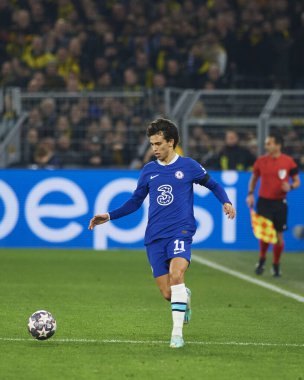 DORTMUND, GERMANY - 15.02.23: Joao Felix during The match of match UEFA Champion League Borussia Dortmund vs FC Chelsea at SIGNAL IDUNA PARK