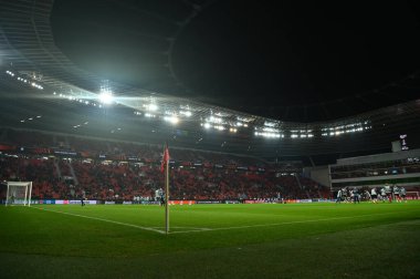 LEVERKUSEN, GERMANY - 16.02.23: The match of match UEFA Europa League Bayer 04 Leverkusen vs AS Monaco FC at Bayarena