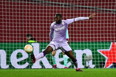 LEVERKUSEN, GERMANY - 16.02.23: Youssouf Fofana. The match of match UEFA Europa League Bayer 04 Leverkusen vs AS Monaco FC at Bayarena clipart