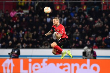 LEVERKUSEN, GERMANY - 16.02.23: Robert Andrich. The match of match UEFA Europa League Bayer 04 Leverkusen vs AS Monaco FC at Bayarena