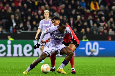 LEVERKUSEN, GERMANY - 16.02.23: Mohamed Camara. The match of match UEFA Europa League Bayer 04 Leverkusen vs AS Monaco FC at Bayarena