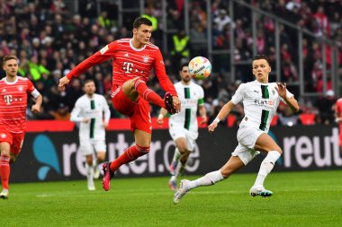MOENCHENGLADBACH, GERMANY - FEBRUARY 18, 2023: The football match of Bundesliga Borussia Moenchengladbach vs Bayern Muenchen 