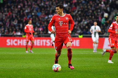 MOENCHENGLADBACH, GERMANY - FEBRUARY 18, 2023: The football match of Bundesliga Borussia Moenchengladbach vs Bayern Muenchen 
