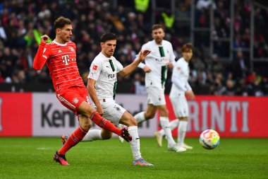 MOENCHENGLADBACH, GERMANY - FEBRUARY 18, 2023: The football match of Bundesliga Borussia Moenchengladbach vs Bayern Muenchen 