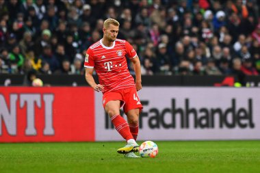 MOENCHENGLADBACH, GERMANY - FEBRUARY 18, 2023: The football match of Bundesliga Borussia Moenchengladbach vs Bayern Muenchen 