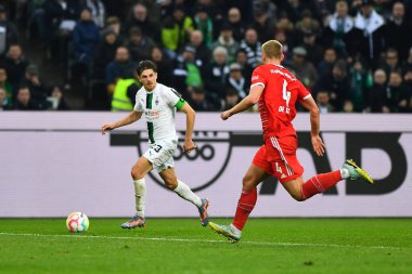 MOENCHENGLADBACH, GERMANY - FEBRUARY 18, 2023: The football match of Bundesliga Borussia Moenchengladbach vs Bayern Muenchen 