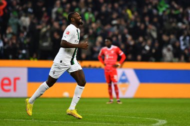 MOENCHENGLADBACH, GERMANY - FEBRUARY 18, 2023: Marcus Thuram. The football match of Bundesliga Borussia Moenchengladbach vs Bayern Muenchen 