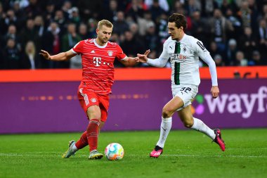 MOENCHENGLADBACH, GERMANY - FEBRUARY 18, 2023: The football match of Bundesliga Borussia Moenchengladbach vs Bayern Muenchen 