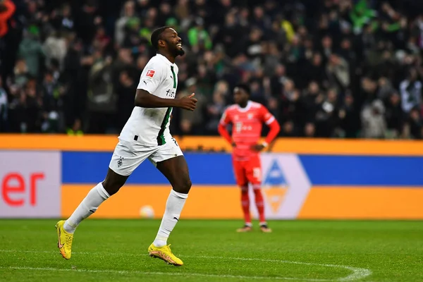 MOENCHENGLADBACH, GERMANY - FEBRUARY 18, 2023: Marcus Thuram. The football match of Bundesliga Borussia Moenchengladbach vs Bayern Muenchen 