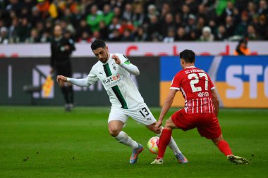 MOENCHENGLADBACH, GERMANY - MARCH 4, 2023: The football match of Bundesliga Borussia Moenchengladbach vs Freiburg