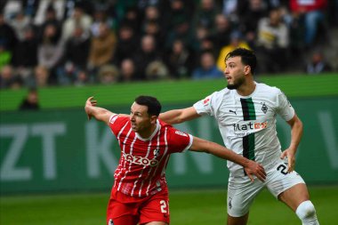 MOENCHENGLADBACH, GERMANY - MARCH 4, 2023: The football match of Bundesliga Borussia Moenchengladbach vs Freiburg