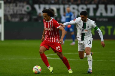 MOENCHENGLADBACH, GERMANY - MARCH 4, 2023: The football match of Bundesliga Borussia Moenchengladbach vs Freiburg