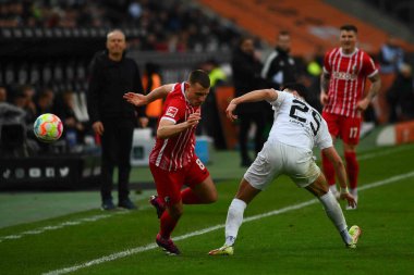 MOENCHENGLADBACH, GERMANY - MARCH 4, 2023: The football match of Bundesliga Borussia Moenchengladbach vs Freiburg