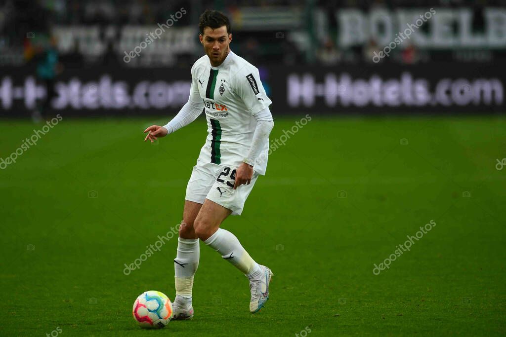 MOENCHENGLADBACH, GERMANY - MARCH 4, 2023: The football match of Bundesliga Borussia Moenchengladbach vs Freiburg