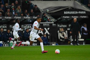 MOENCHENGLADBACH, GERMANY - MARCH 4, 2023: The football match of Bundesliga Borussia Moenchengladbach vs Freiburg