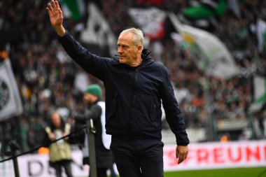 MOENCHENGLADBACH, GERMANY - MARCH 4, 2023: The football match of Bundesliga Borussia Moenchengladbach vs Freiburg