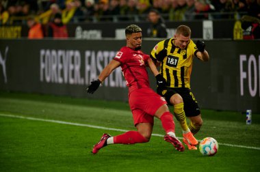 GERMANY, DORTMUND - 3 Mart 2023: Bundesliga Borussia Dortmund 'un Signal Iduna Park' taki RB Leipzig 'e karşı maçı