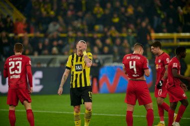 GERMANY, DORTMUND - 3 Mart 2023: Bundesliga Borussia Dortmund 'un Signal Iduna Park' taki RB Leipzig 'e karşı maçı