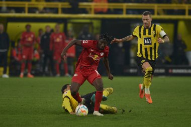 GERMANY, DORTMUND - MARCH 3, 2023: Amadou Haidara. The match of Bundesliga Borussia Dortmund vs RB Leipzig at Signal Iduna Park at Signal Iduna Park