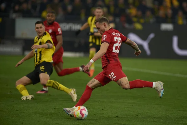 GERMANY, DORTMUND - MARCH 3, 2023: David Raum. The match of Bundesliga Borussia Dortmund vs RB Leipzig at Signal Iduna Park at Signal Iduna Park