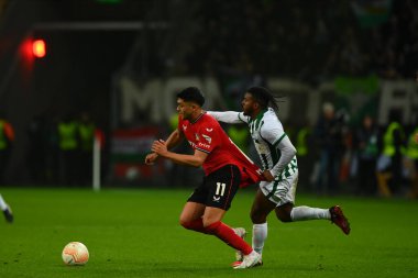 LEVERKUSEN, ALMANY - 09.03.23 Nadiem Amiri. Maç UEFA Avrupa Ligi Bayer 04 Leverkusen ile Ferencvaros Budapeşte arasında oynanacak.