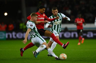 LEVERKUSEN, ALMANY - 09.03.23: Maç UEFA Avrupa Ligi Bayer 04 Leverkusen ile Ferencvaros Budapeşte arasında oynanacak.